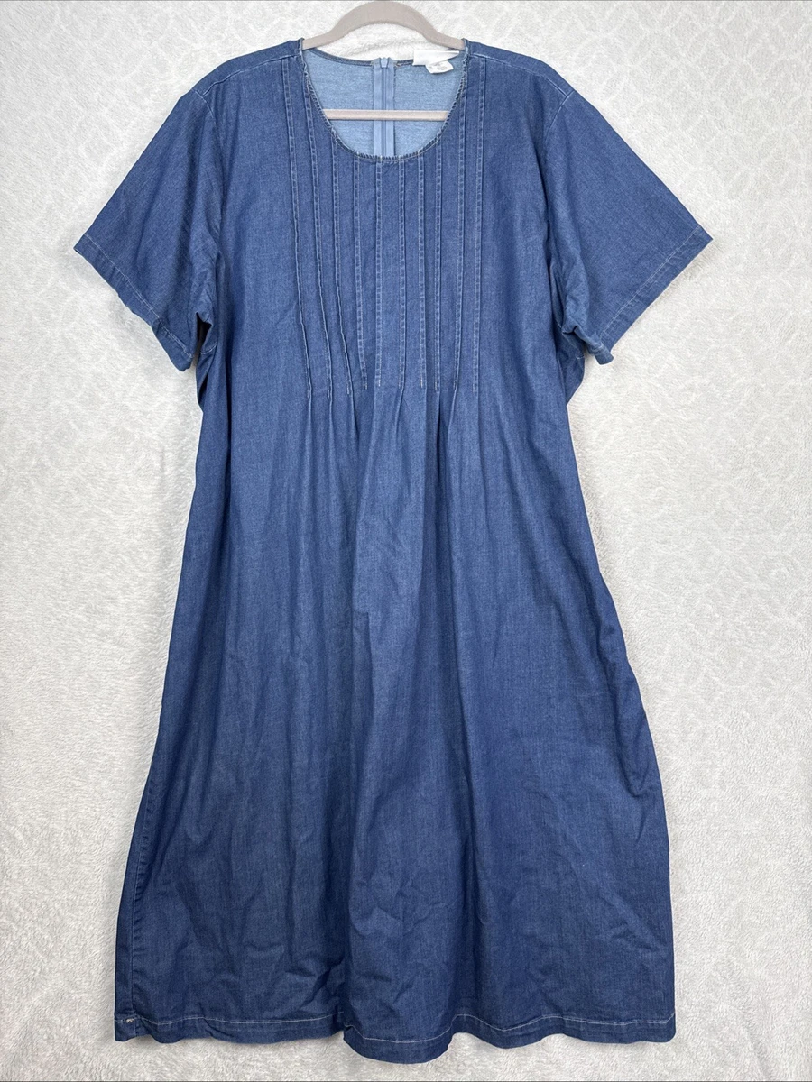 Denim Plus Size Shirt Dresses for sale | eBay