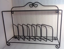 Longaberger Wrought Iron Countertop Hanging or Wall Dinner Plate Rack Shelf