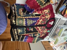 Vintage Tiara International Ramie Cotton Christmas Cardigan Sweater Size Large