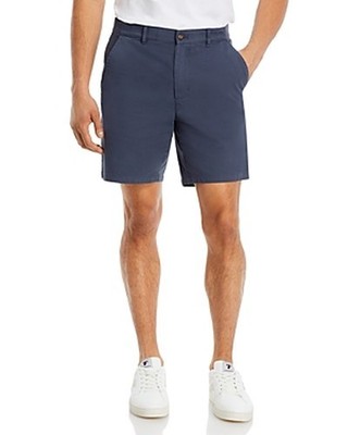 Marine Layer Walk  Regular Fit 7'' Shorts Men's 33 India Ink Zip/Button Closure