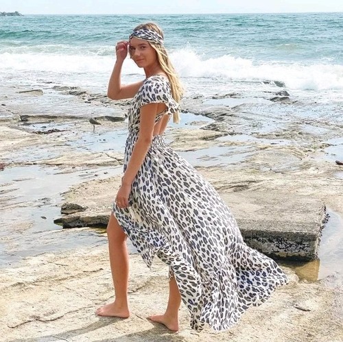 Boho Tanah Folk Gypsy Queen Maxi Dress Wild sz L/XL (12-16), Pockets, Back Ties - Picture 20 of 23