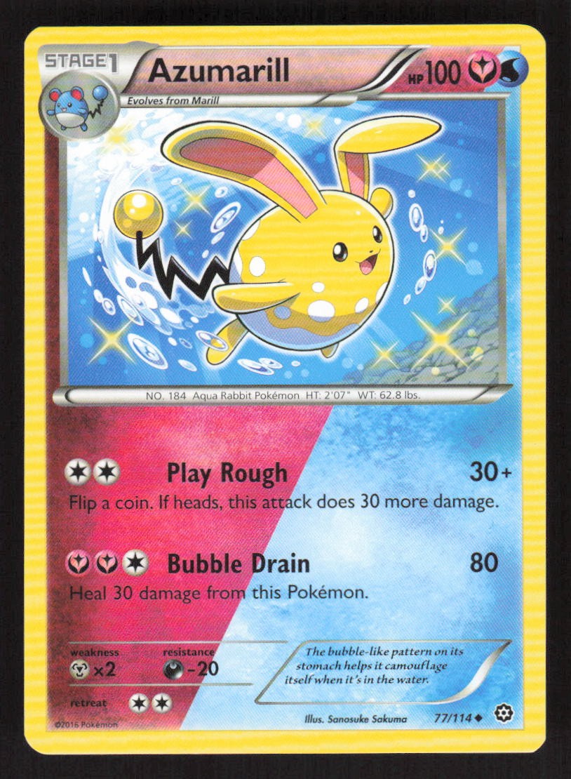 Pokemon TCG XY - Steam Siege Azumarill #77/114