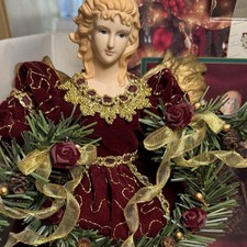 Traditions Angel Tree Top or Centerpiece Porcelain Head & Hands Free Shipping