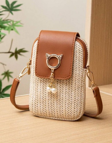 Nuevo bolso bandolera de paja de moda para mujer - Imagen 4 de 6