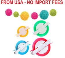 Pompom Maker, 4 Sizes Pom pom Makers for Fluff Ball Weaver Needle Craft DIY Wool