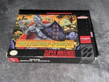 Super Ghouls n Ghosts COMPLETE CIB (Game Box Manual) Super Nintendo SNES Reg.
