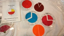 Math Fraction Circles Rings, teaching, manipulative