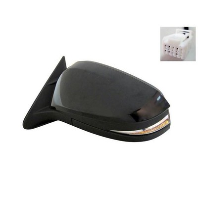 Replacement Ready to Paint Driver Power Door Mirror w/Heated Glass w/Turn Signal