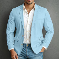New Men's Slim Fit Casual Blazer Autumn Suit Jacket Three Button Sport Coat Gift