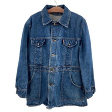 Levis Mens Size XL Denim 70s Bush Jacket Chore Coat Orange Tab VTG