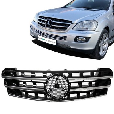 Kühlergrill Schwarz hochglanz + Chrom passend für Mercedes ML W164 05-08 Vormopf