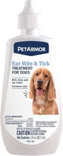 PetArmor Ear Mite Treatment for Dogs, Ear Mite Medicine Kills Ticks - 3oz