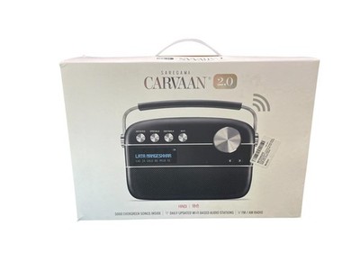 Saregama Carvaan 2.0 Hindi Portable Music Player FM/BT/AUX Classic Black