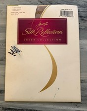 VTG Hanes Silk Reflections Sheer Thigh Highs Style 720 SZ AB Silky Sheer Hosiery