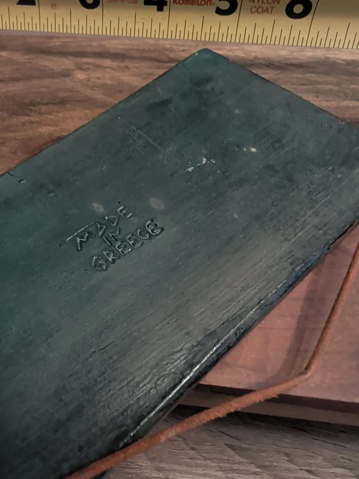 Decorative Greek Wall Plaque/Fired Clay Features Inscribed Diomedes 5.8" By 3.7" - Image 4 of 4