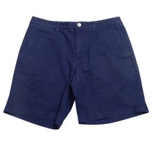 BONOBOS Mens Navy Blue Chino Shorts Size 33 Flat Front Casual Tailored Fit