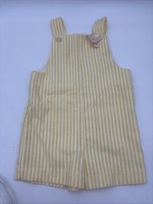 Vintage Buster Brown Yellow Striped Shortalls 29-32lbs. Size 3/24 Months USA