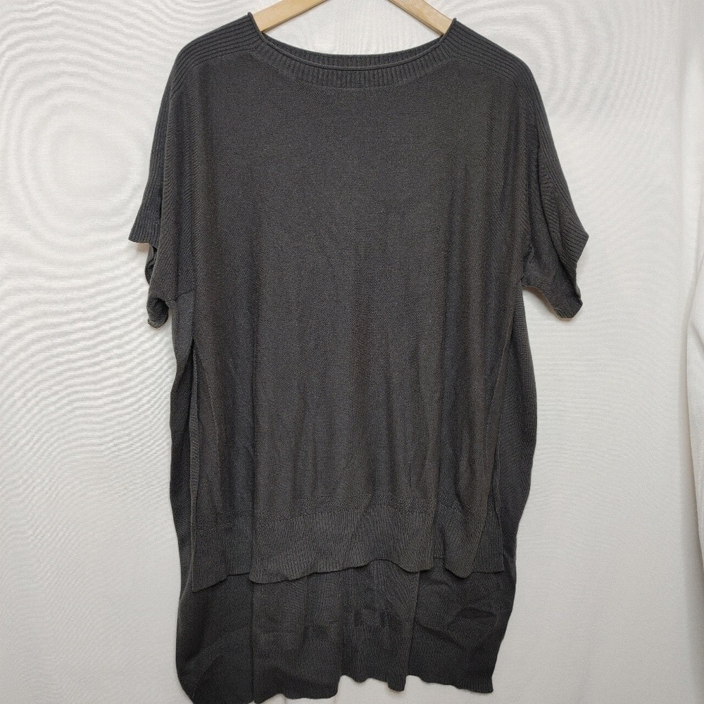 Lululemon Be At Ease Poncho Graphite Grey Pullover Cashmere Blend Knit One Size image 2