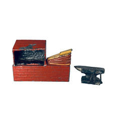 Johillco Blacksmiths Farriers Furnace Bellows Anvil Model Diecast Metal Vintage.