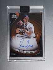 2022 Topps Chrome Black Greg Maddux On Card Auto Orange Refractor #’d /25