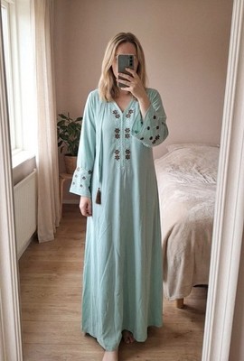 Marokkanisches Trachtenkleid doppellagig Kaftan plus Trachtengürtel