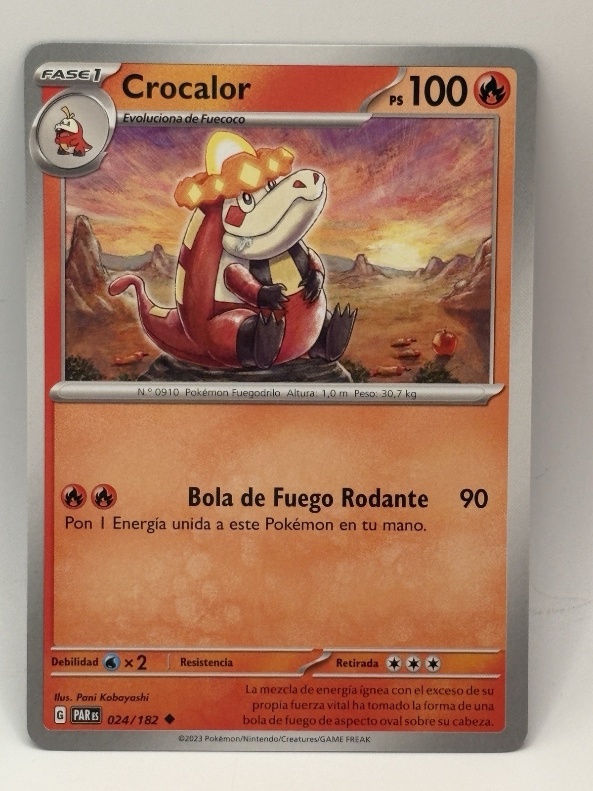 2023 Pokemon Card Paradox Rift Crocalor 24/182 Spanish