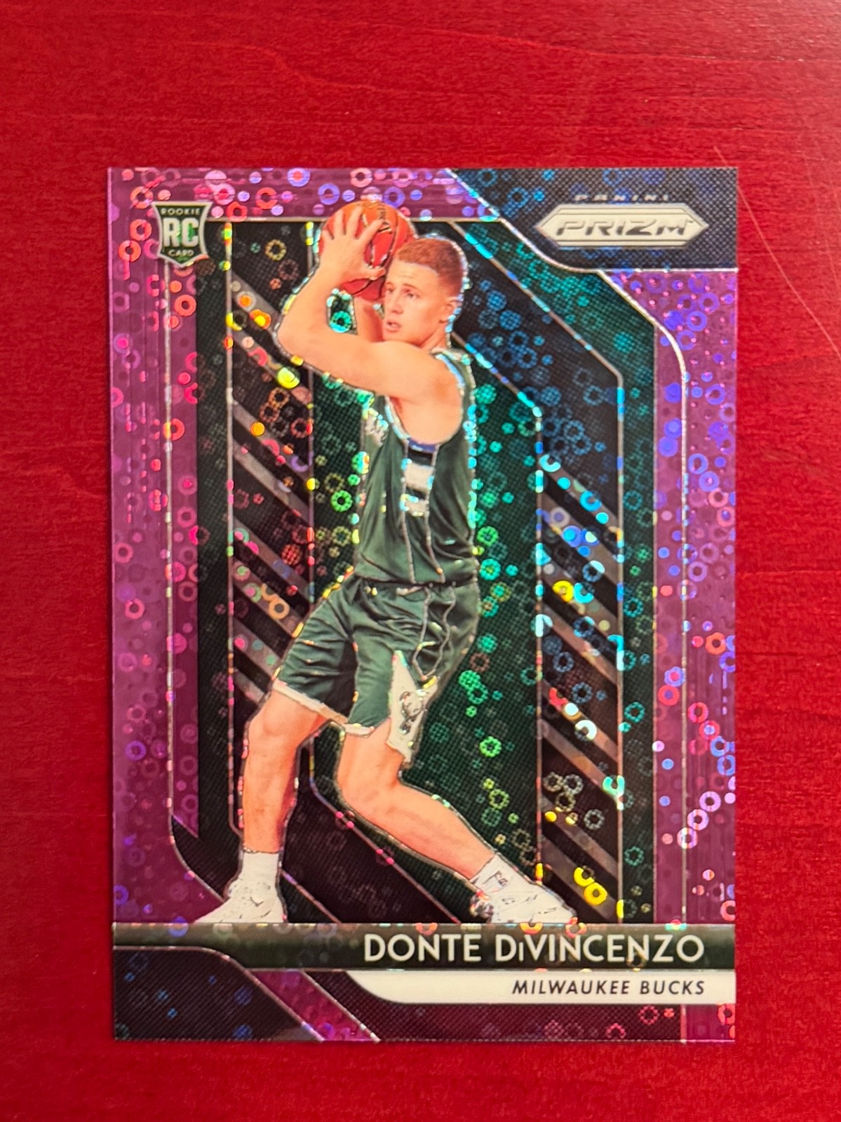 2018-19 Panini Prizm Donte DiVincenzo RC Fast Break Purple # /75 Villanova