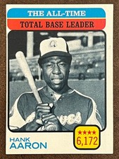 1973 Topps Baseball - #473 Hank Aaron All-Time Total Base Leader Braves NM