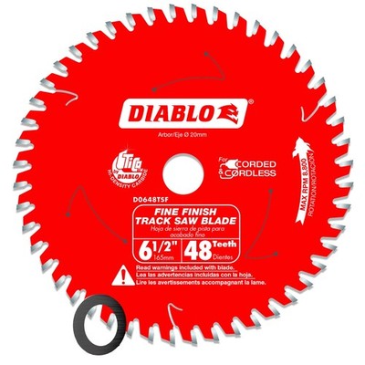 Diablo Track Saw Blade 6.5 inch TiCo High Density Carbide ATB Precision Cuts