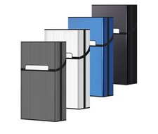roygra Cigarette Case (4 Pack), Magnetic 100mm , Black+SL+Gray+Blue