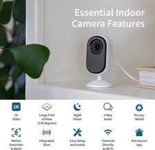 Arlo Essential Outdoor/Indoor 2nd Gen 2K Wireless Security Camera White SEALED 