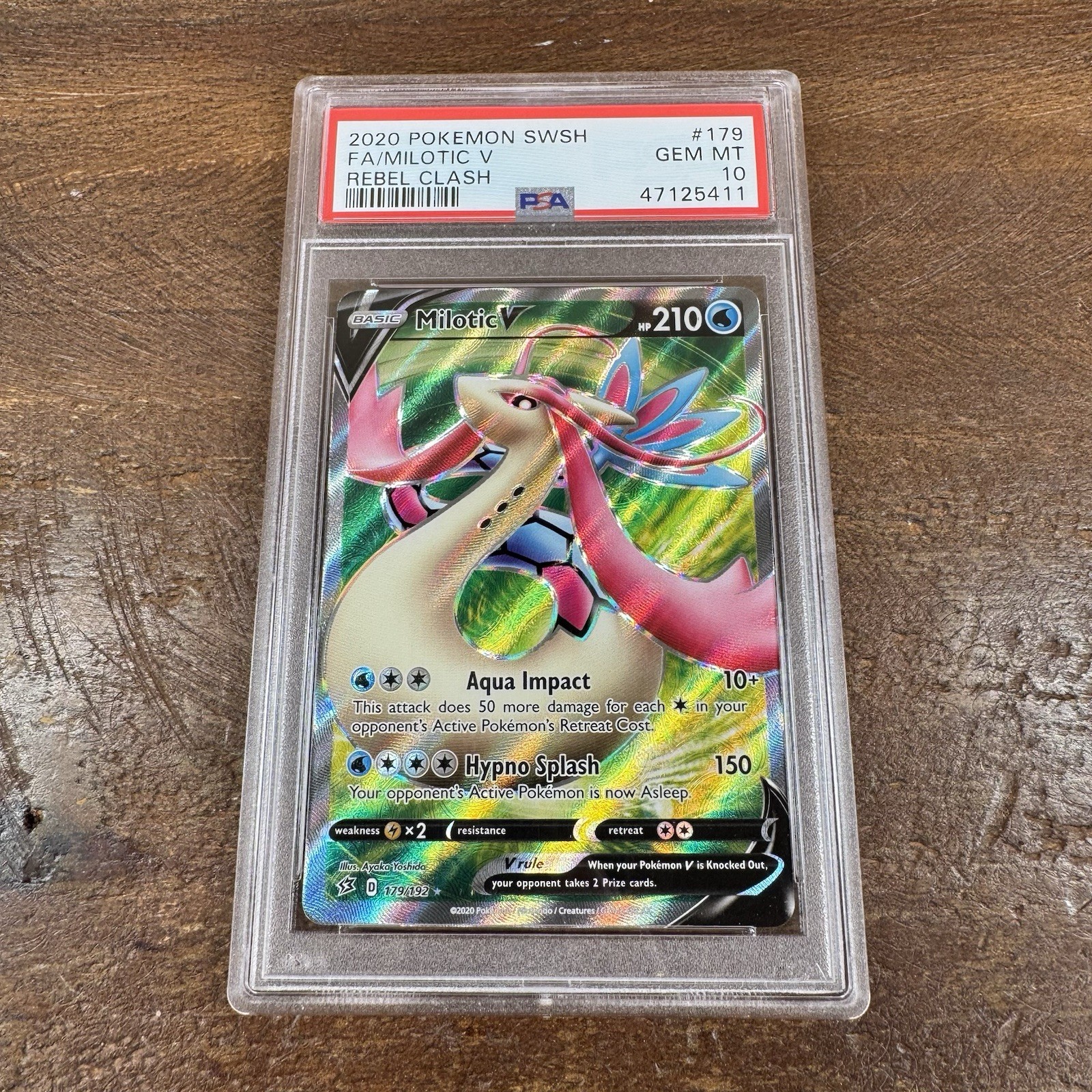 2020 Pokemon Sword and Shield Rebel Clash Milotic V FA 179/192 Gem Mint 10 PSA