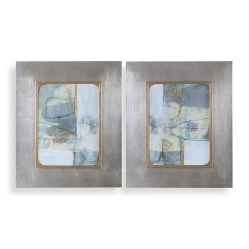 Gilded Whimsy - 36.5 inch Abstract Print (Set of 2) Art Uttermost 41613 - Picture 1 of 9