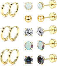 Surgical Steel Earrings for Sensitive Ears Hypoallergenic 20G Stainless Steel St