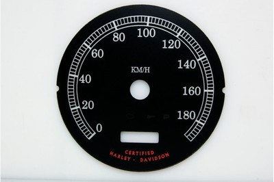 Harley Davidson Road King   5  (103mm) replacement BLACK Dial Conversion Kit MPH