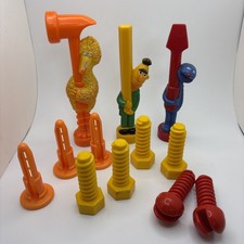 Vintage Sesame Street Workbench Tools And Pieces - Replacement Pieces Muppets