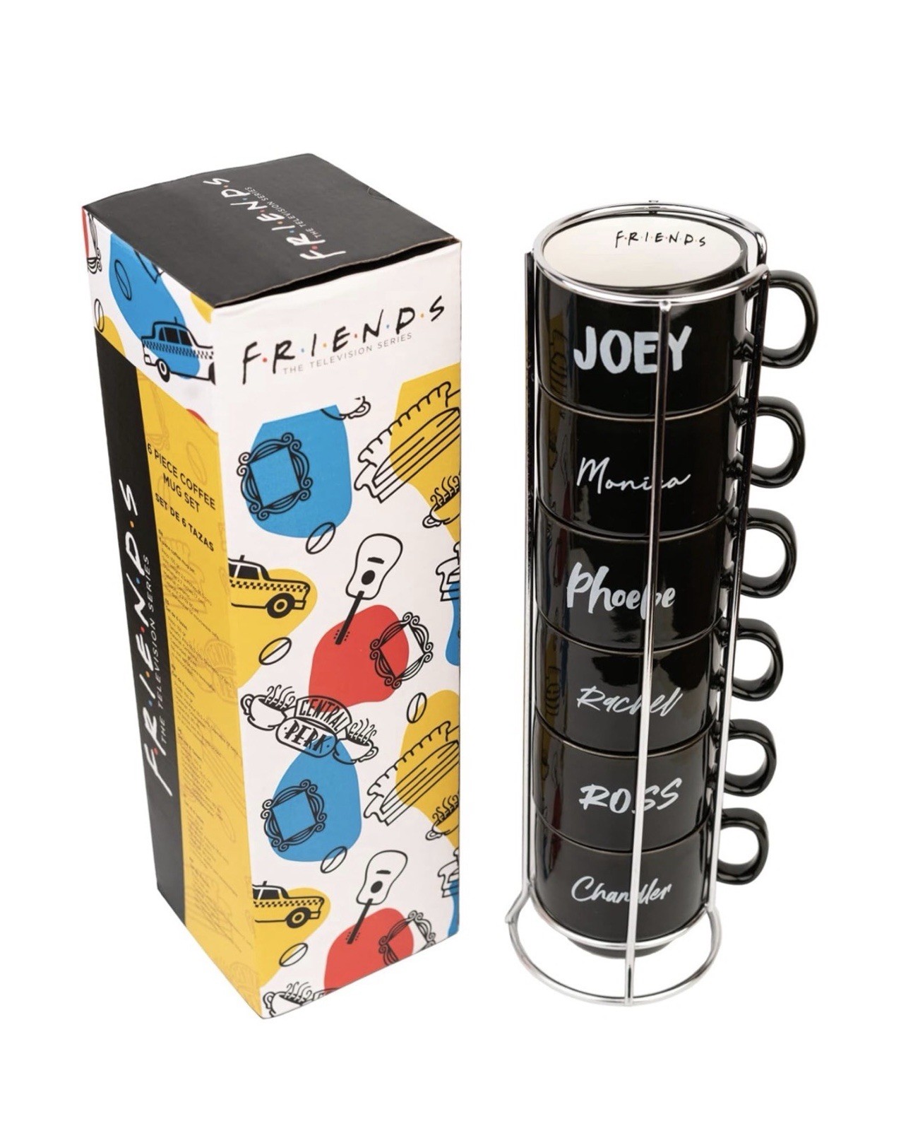 Friends 6 Piece Coffee Mug Set - Ceramic - 150ml - Official Merchandise - New