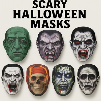 Gruselige böse blutige Vampir Maske Dracula Halloween Kostüm Horror Kostüm Requisite