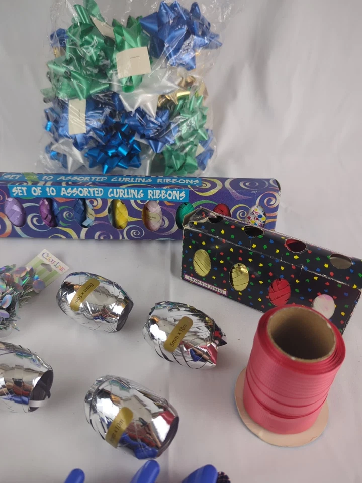 Assorted Gift Wrapping Supplies Bows & Ribbon Scotch Wrist Tape Dispenser - Image 4 of 4