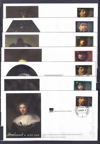 [G191852] Art Rembrandt Netherlands Nice Lot First Day Covers UNG