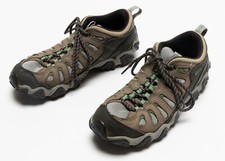 Women's Oboz Sawtooth Low Trail Hiking Shoes Brown/OD Green Leather Size US 10