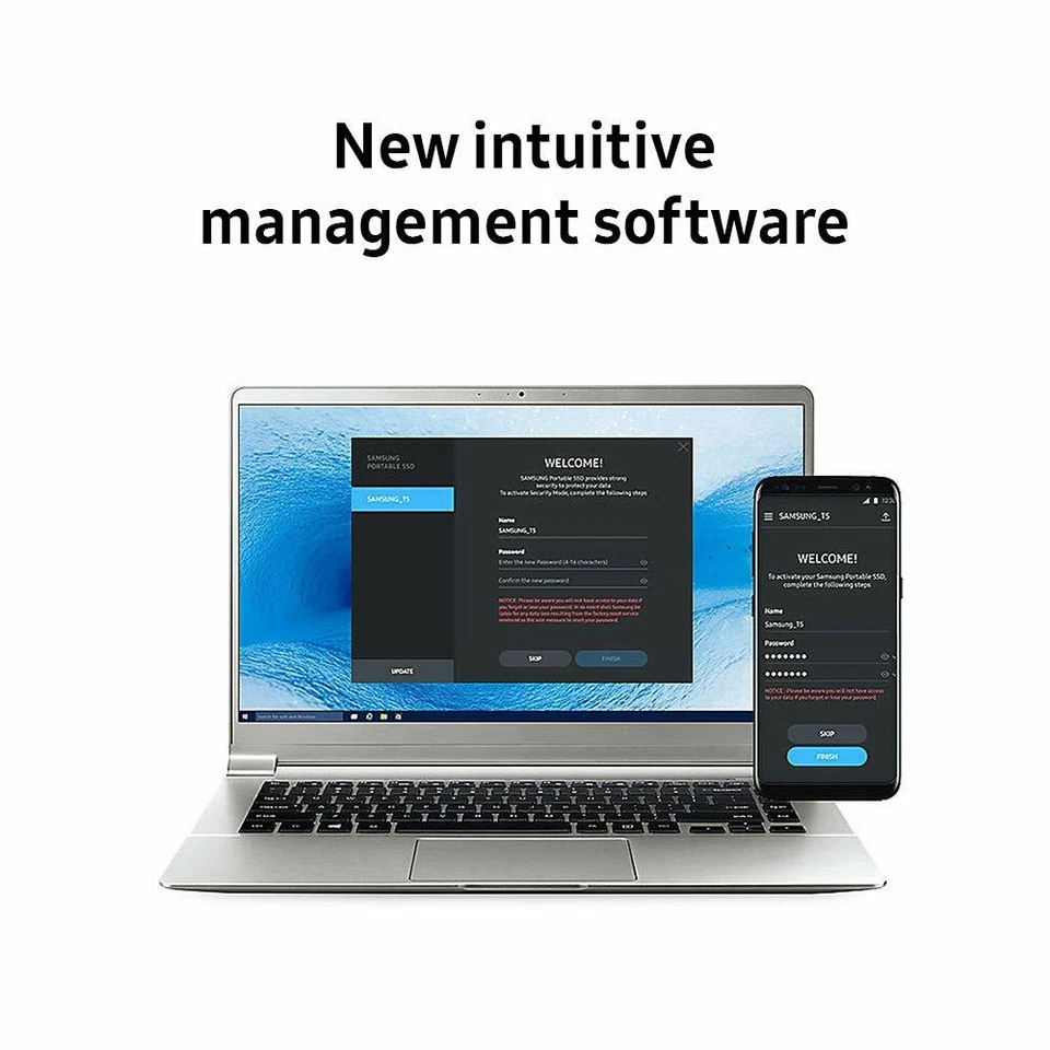 NEW Samsung T5 Portable SSD - 2TB - USB 3.1 External SSD (MU-PA2T0B/AM) - Black - Image 4 of 4