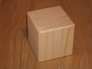 unfinished wooden baby blocks