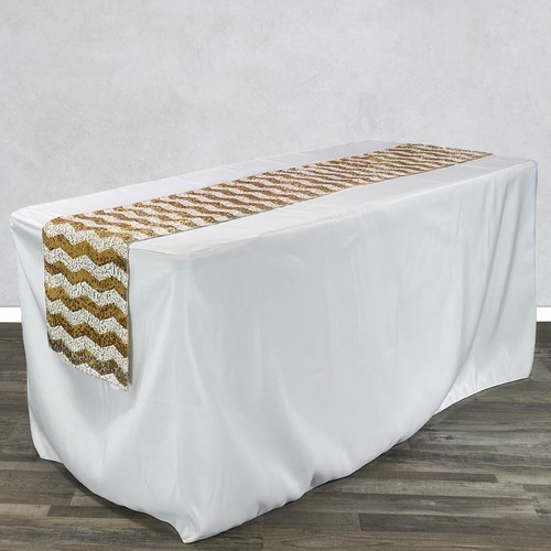 YCC Linens - 14 x 108 Inch Chevron Sequin Table Runners for Weddings and Parties - Picture 20 of 24