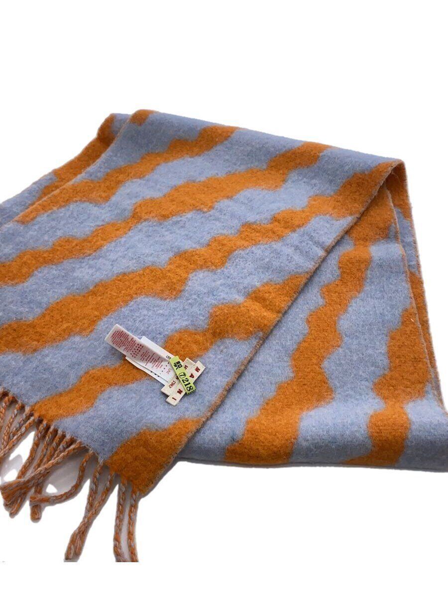 Large MARNI Women's Orange Stripe Alpaca Scarf SCMC0090Y0 | eBay