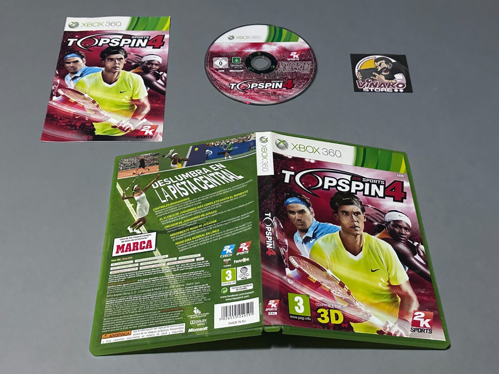 TOP SPIN 4 XBOX 360 PAL ESPAGNE