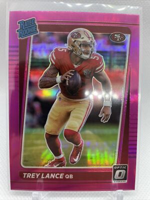 2021 Donruss Optic Trey Lance Rated Rookie Pink Holo Prizm #203 - 49ERS