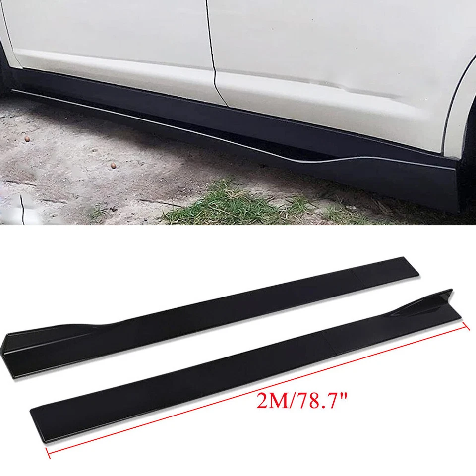 For BMW E90 E92 E93 2006-21 78.7'' Gloss Black Side Skirt Extension Lip Splitter Foto 3 de 4