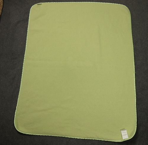 Carters Duck & Frog Embroidered Fleecy Plush Baby Blanket Satin Trim Green 38x28 - Picture 4 of 11