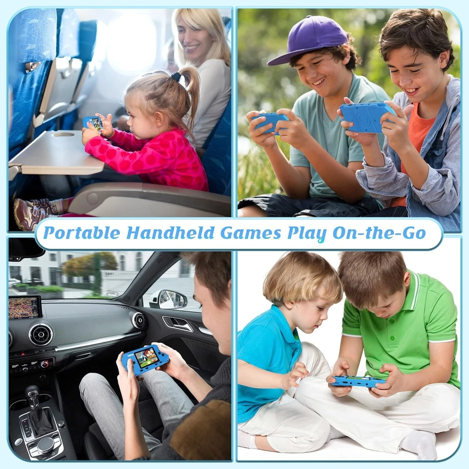 Portable Handheld Game Console 3" HD Built-in 258 Games HD Classic Kids Toy Gift